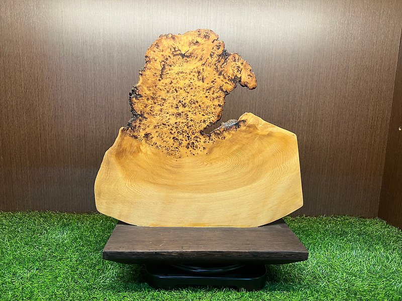 台湾ヒノキアートワーク - 置物 - 木製 ブラウン