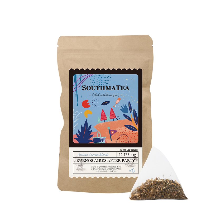 SouthMaTea Stian [Party Atmosphere] / 10 Triangular Tea Bags - ชา - พืช/ดอกไม้ สีเขียว