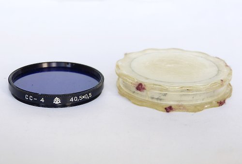 Russian photo CC-4 40.5mm blue lens filter 40.5x0.5 40,5x0,5 USSR LZOS for Jupiter-8 boxed