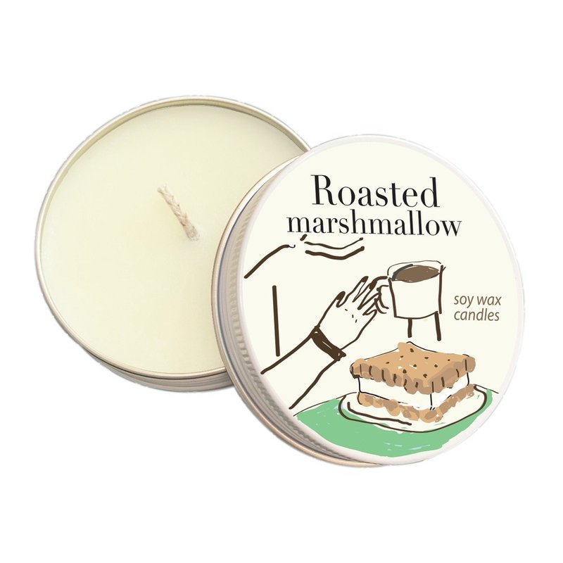 Summerstuff.marine - SOY WAX CANDLES กลิ่น ROASTED MARSHMALLOW (60 g) - 香氛蠟燭/燭台 - 蠟 藍色