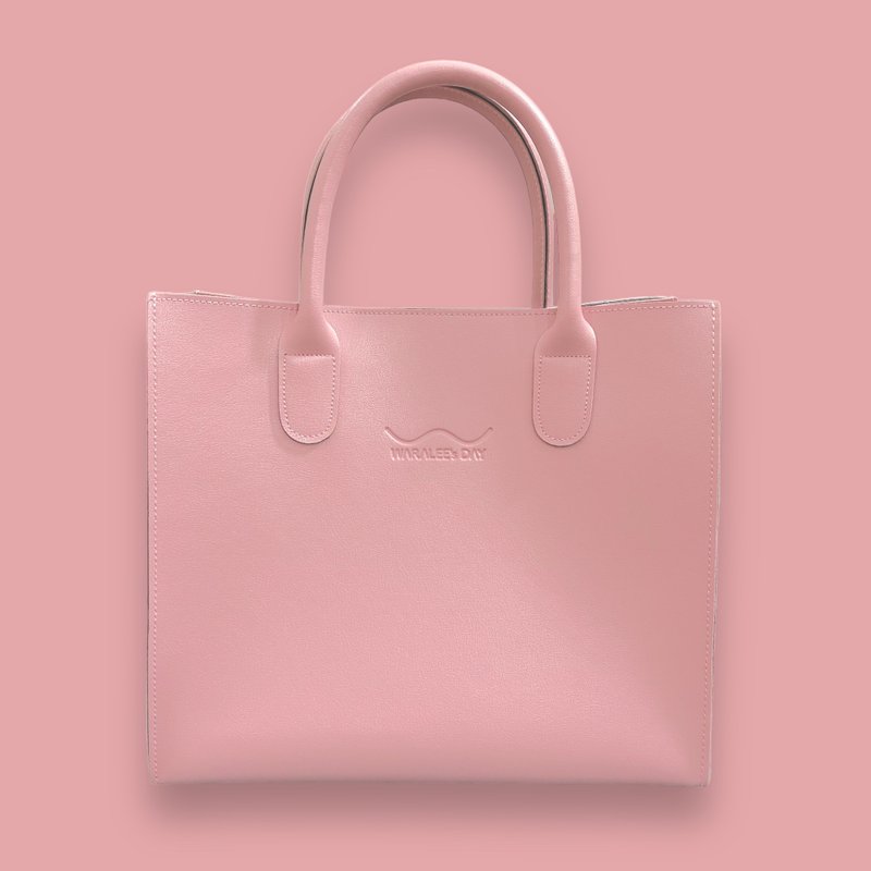 WARALEE's DAY | Tote Bag - Small (Pastel Pink) - Handbags & Totes - Faux Leather Pink