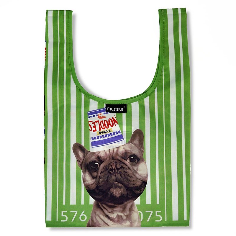 murmur lunch bag / a cup of dog BDB16 - กระเป๋าถือ - พลาสติก สีเขียว