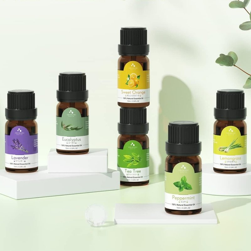 ASAKUKI Top 6 Essential Oils Set, 100% Natural Aromatherapy Oils for Diffusers - Fragrances - Essential Oils 