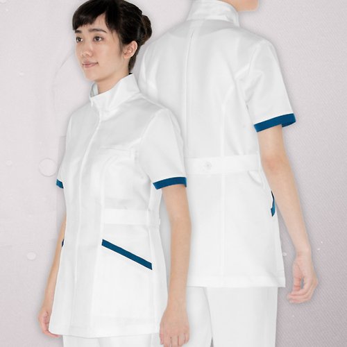NanoFit 多色拉鏈納米抗菌護士護理員短袖上衣醫美診所制服NW6207