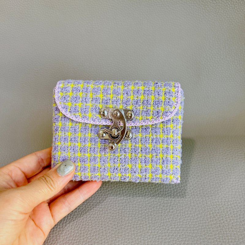 wallet -  Lavender boucle - Wallets - Other Materials Purple