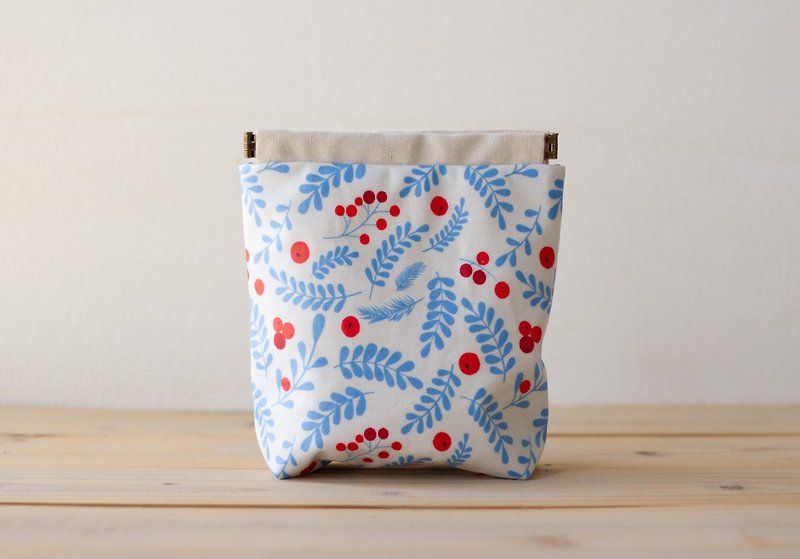 Pouch, Cosmetic pouch, Ditty bag  No.45 - Toiletry Bags & Pouches - Cotton & Hemp Blue