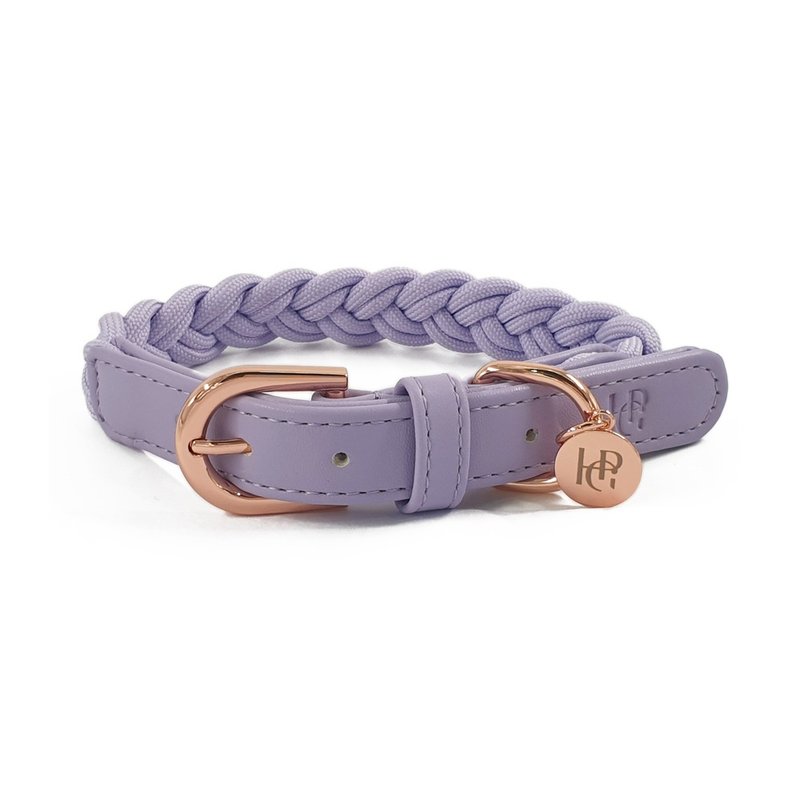 Australia Happy Go Puppy Braided Collar - Lilac - ปลอกคอ - วัสดุอื่นๆ 