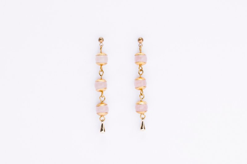 Tick Tick Earrings – Pink - ต่างหู - คริสตัล สึชมพู