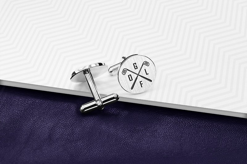 Sport Cufflinks personalized, Golf Cufflinks, Engraved Cufflinks Silver 925 - Cuff Links - Sterling Silver Silver
