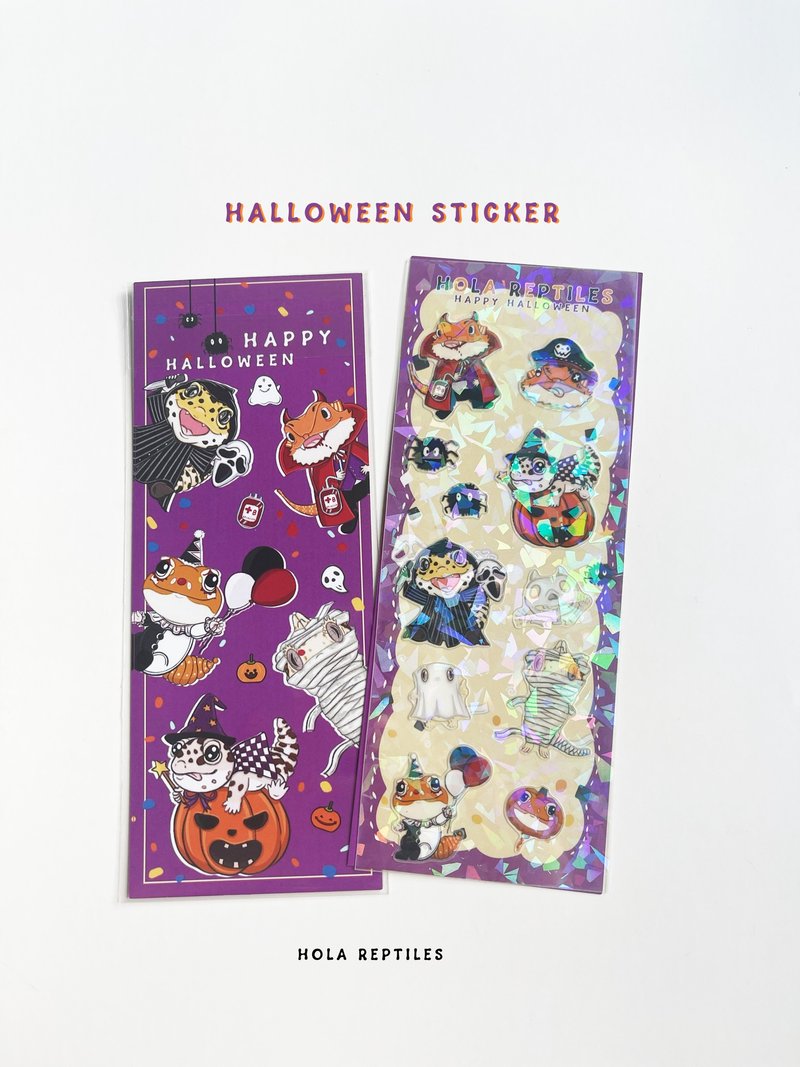 Reptile Halloween stickers (2 pieces) - Stickers - Other Materials 