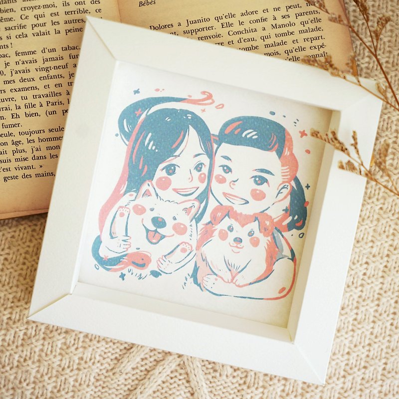 Xiyanhua - Simple paper photo frame/Portrait painting/Pet painting/Customized (can be urgent) - Customized Portraits - Paper 