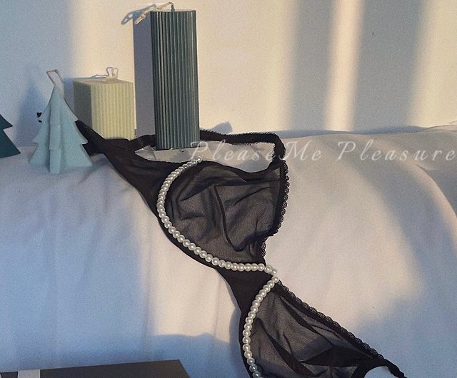 Vintage pearl mesh bra and underwear set - Shop PleaseMe Pleasure