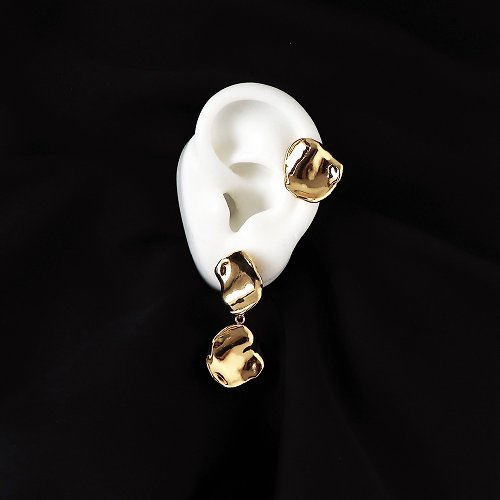 CENTIMONT 珍珠型耳環(鍍18K金/純銀)
