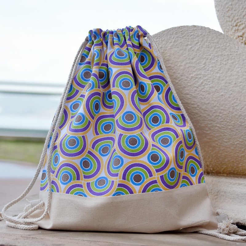 Silverbreeze ~ Beam Backpack ~ (B143) - Drawstring Bags - Cotton & Hemp Multicolor
