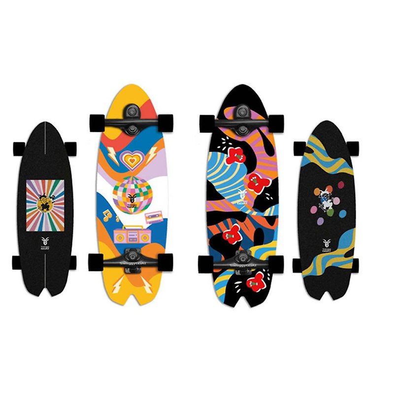 Taiwan's SwaggyGOAT surfboard skateboard spring road rush board professional beginner practice without pedaling the street for children - อุปกรณ์ฟิตเนส - วัสดุอื่นๆ 