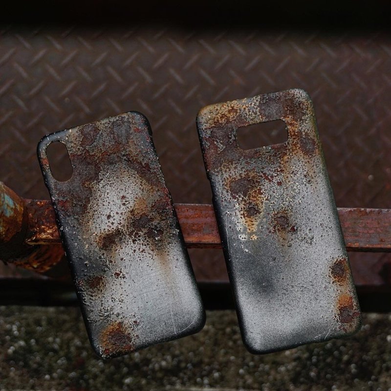【 HASHIMA 現貨 】iPhone 5 / 5s / SE | 手繪仿鏽漬電話殻 | 灰 - 手機殼/手機套 - 塑膠 灰色
