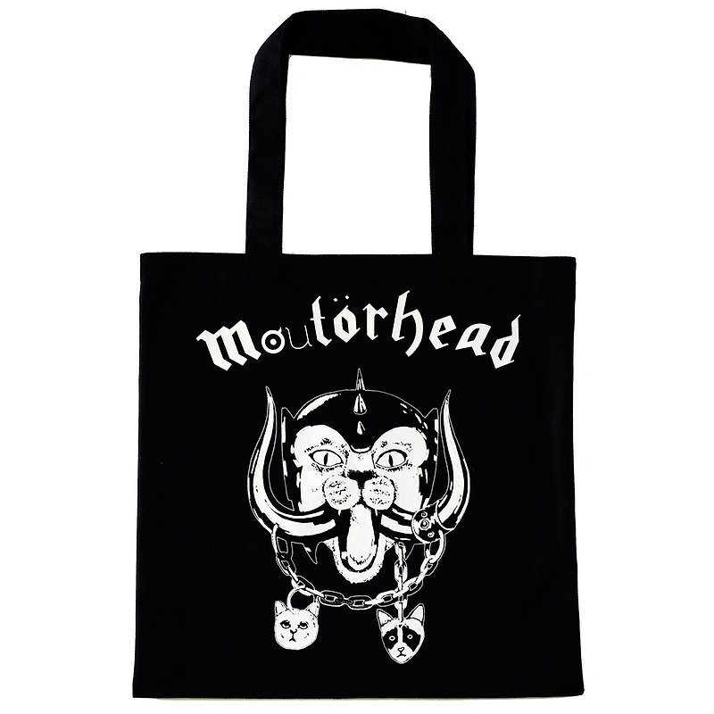 Moutorhead Handsome Tote - Handbags & Totes - Cotton & Hemp Black