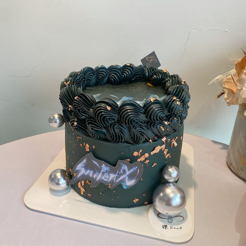 黑色炫金 燃燒蛋糕 客製化蛋糕 生日蛋糕 台北 鑠甜點 紀念日 - 蛋糕/甜點 - 新鮮食材 
