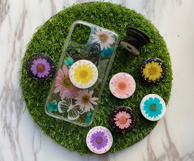 Real flower pressed flower phone stand holder pop socket Shop Fa