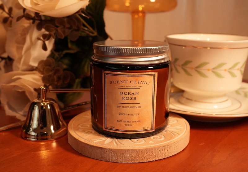 No.13 Ocean Rose Ocean Rose Soy Wax Scented Candle - Candles & Candle Holders - Wax Brown