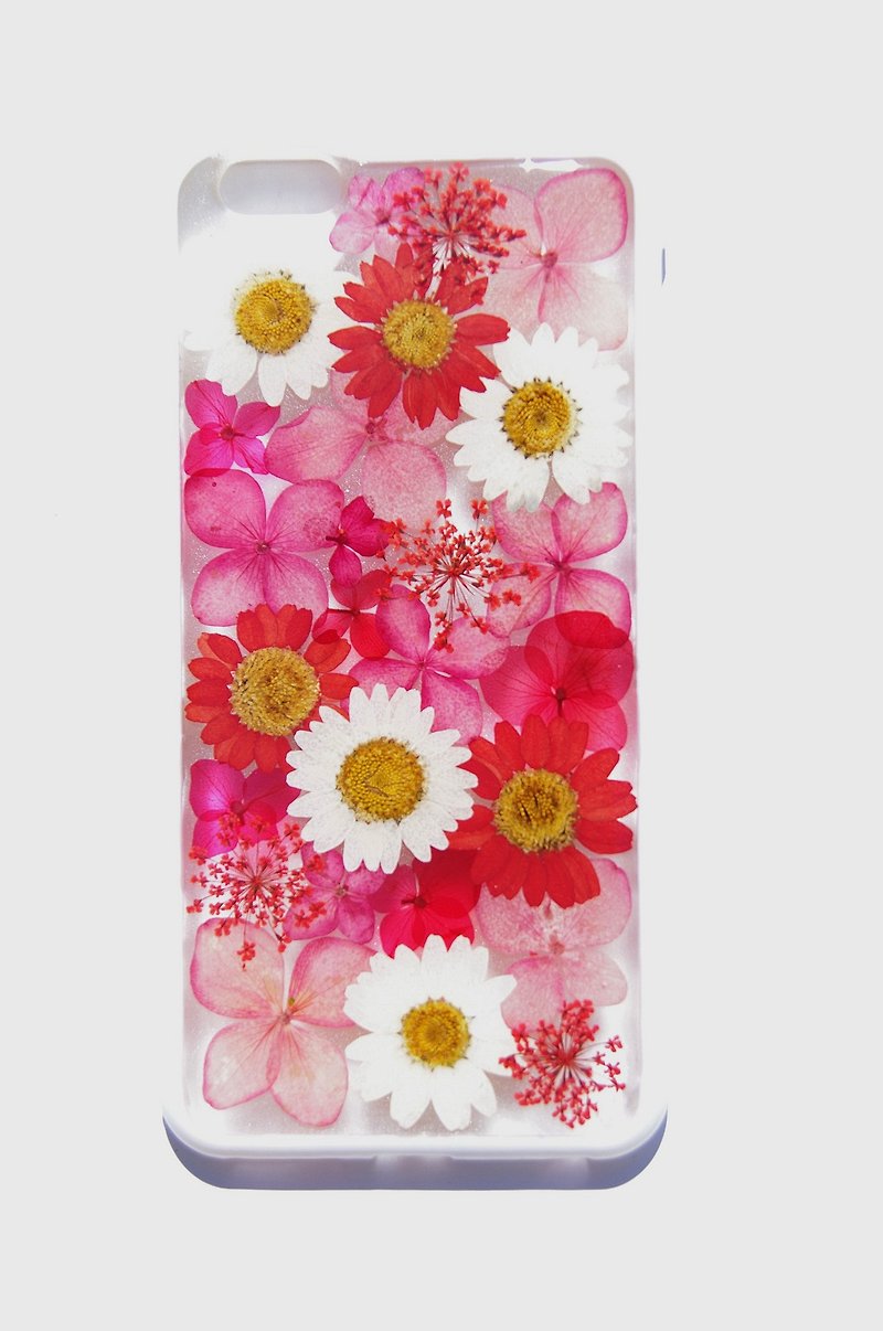Handmade phone case, Pressed flowers phone case, iPhone6plus, Blooming (Red) - เคส/ซองมือถือ - พลาสติก 