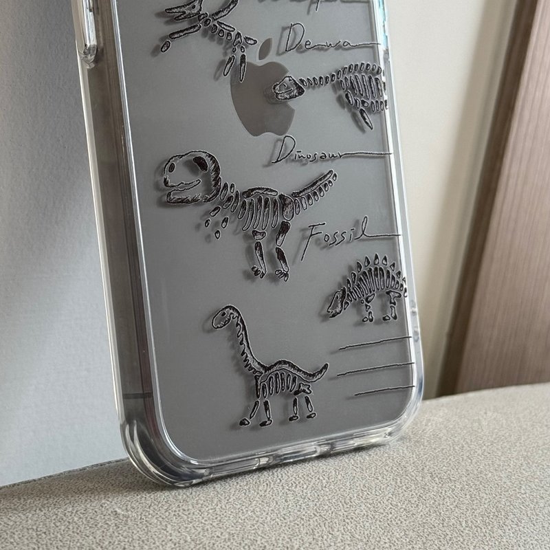 黑化石恐龍2.0版iphone手機殼 - 手機殼/手機套 - 塑膠 透明