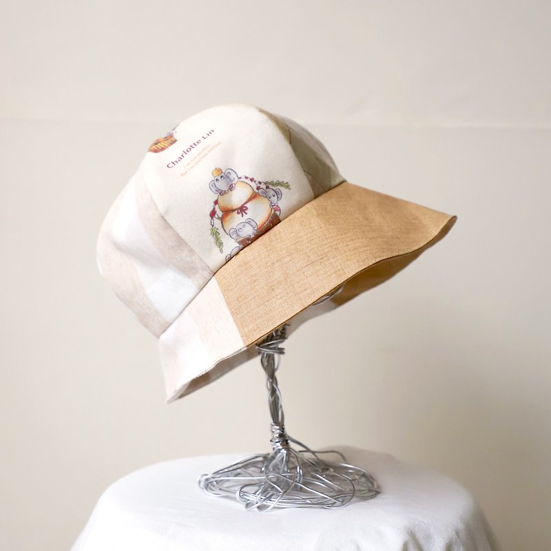 [Charlotte Lin Lin Xiaorou] Julian limited edition Japanese hat・Pumpkin hat - Hats & Caps - Cotton & Hemp 