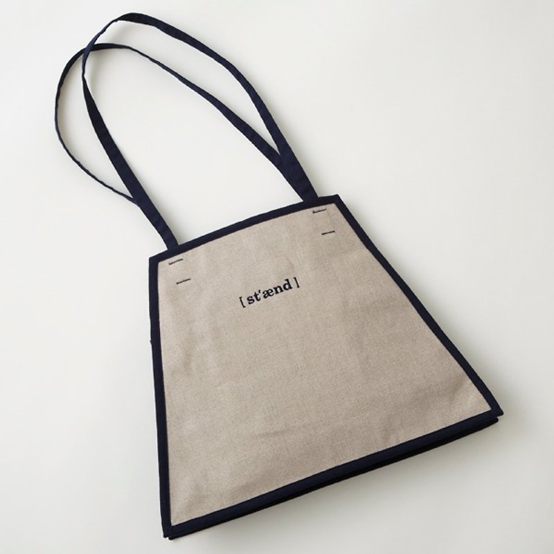 Triangle bag - Navy - - Messenger Bags & Sling Bags - Cotton & Hemp Brown