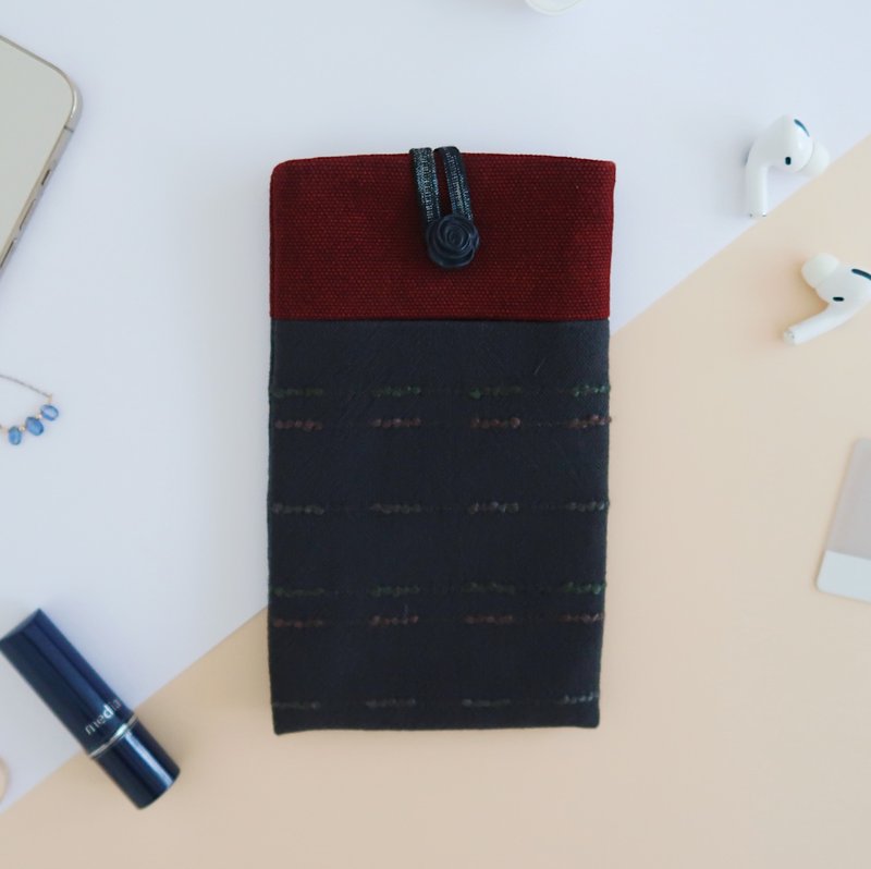 Douba design phone bag - Phone Cases - Cotton & Hemp Red