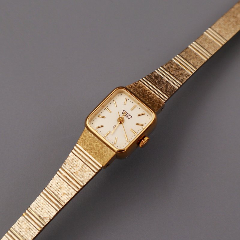 CITIZEN 高級造型壓紋石英古董錶 - 女錶 - 其他金屬 