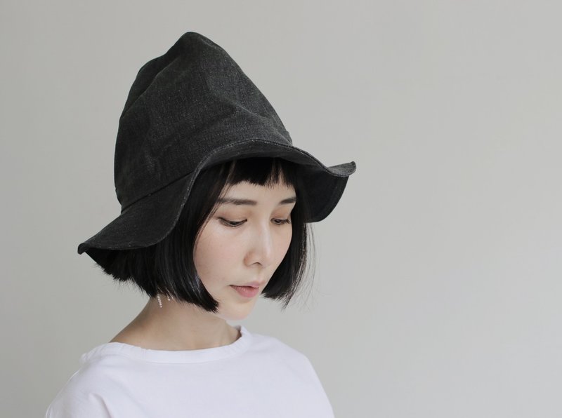 Omake Omabow Bio Hat 鐵灰 - 帽子 - 棉．麻 灰色