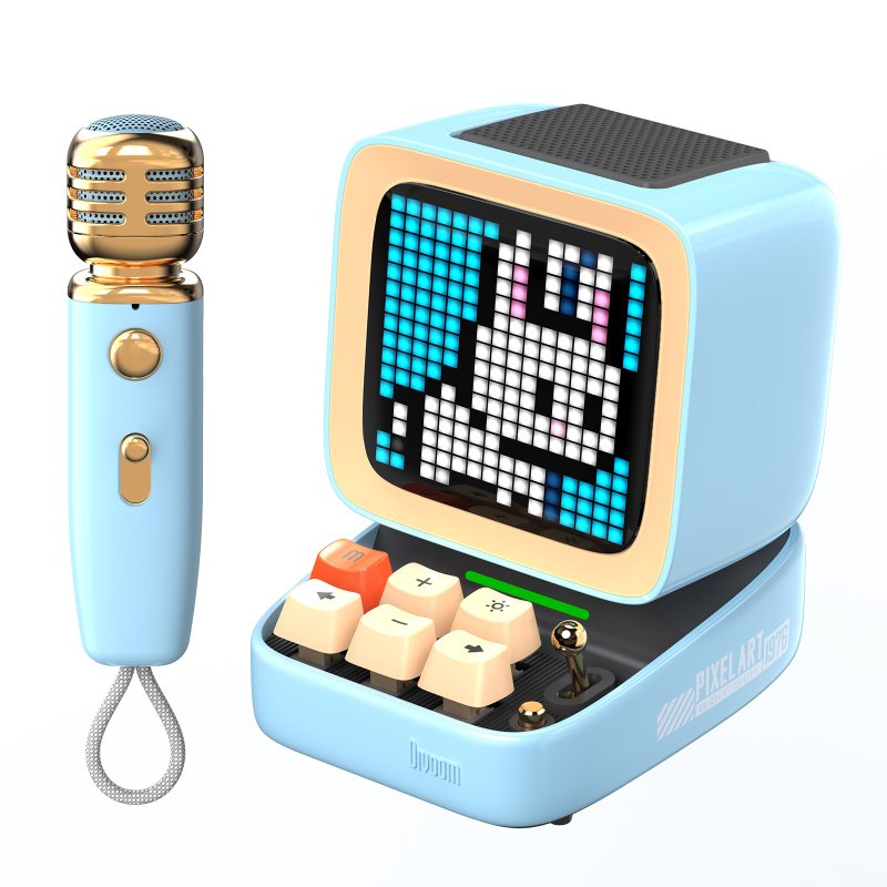 Divoom Ditoo Mic - Mini-Karaoke Pixel Art Bluetooth Speaker - ลำโพง - วัสดุอื่นๆ 