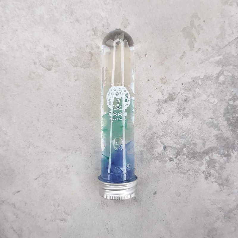 Dry Flower Healing Bottle | Magic Potion _ Clear Glacier - Items for Display - Plants & Flowers Blue