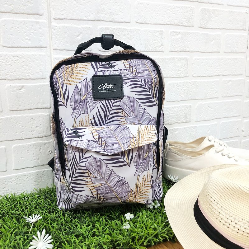 [Summer LOVE Folding 520] Le Tour Series - Loose Heart Bag - S - Golden Flower - Backpacks - Other Materials White
