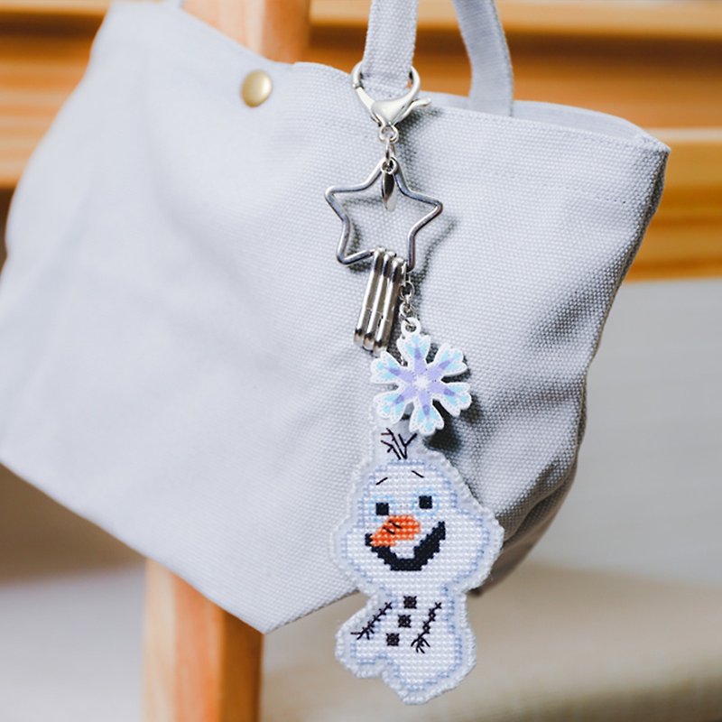 【Olaf】Disney Ornament - Cross Stitch Kit | Xiu Crafts - Knitting, Embroidery, Felted Wool & Sewing - Thread Multicolor