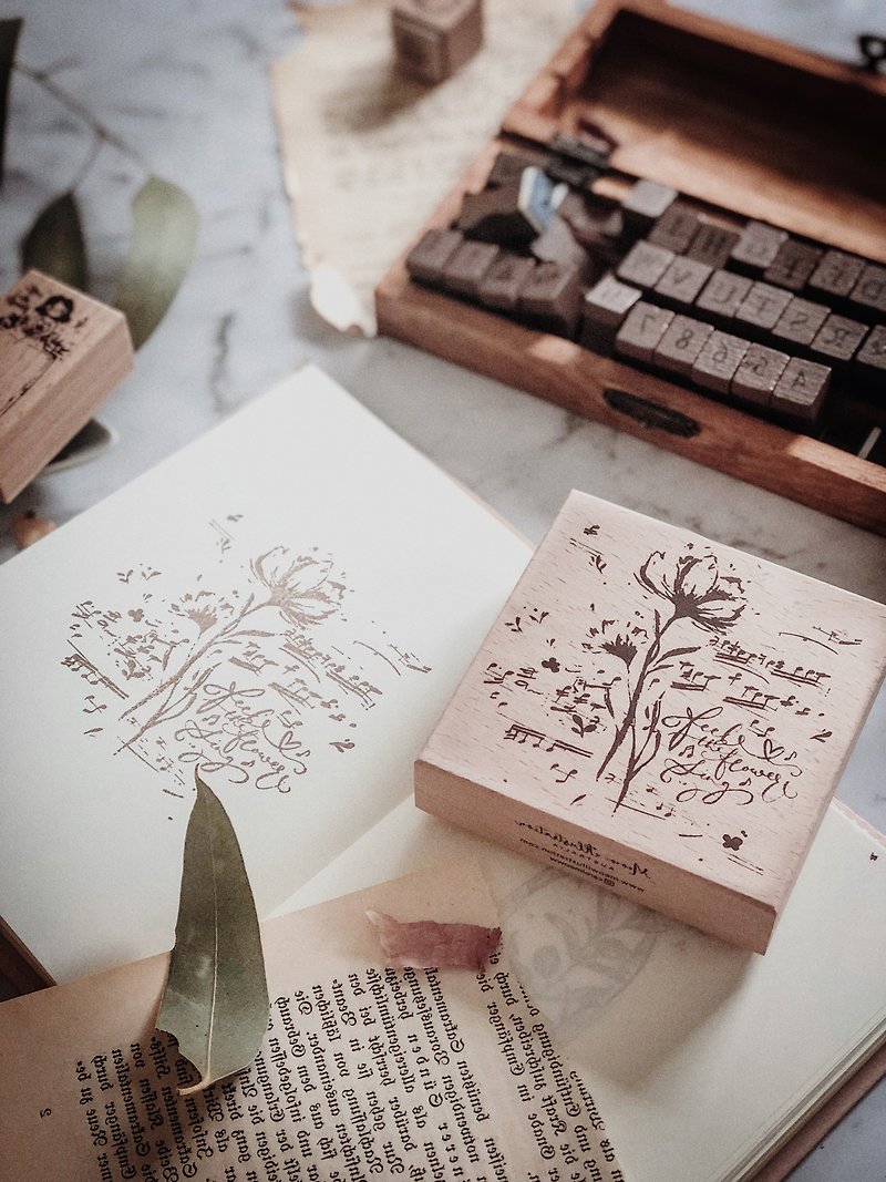 Flower and Stamp Series-Hear - Stamps & Stamp Pads - Wood Brown
