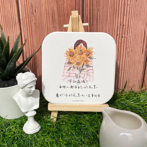 杜千說 杜千說 - 迷你木架+杯墊組 l 原創插畫杯墊組 l 杯墊 l 陶瓷杯墊