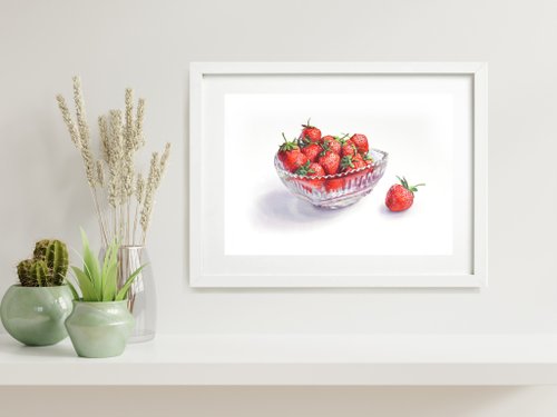 いちごのある静物画☆水彩画☆原画☆A4サイズ sddefault.jpg