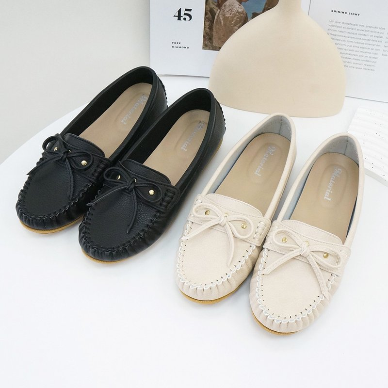 Full size 23-27 Lazy shoes MIT simple and versatile bean shoes T53043 - รองเท้าบัลเลต์ - วัสดุอื่นๆ 