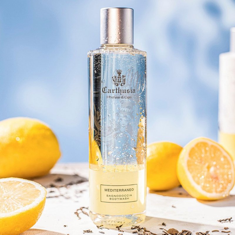 [Spot] Italy Carthusia│Lemon Green Shower Gel/Mediterraneo - Body Wash - Essential Oils Transparent