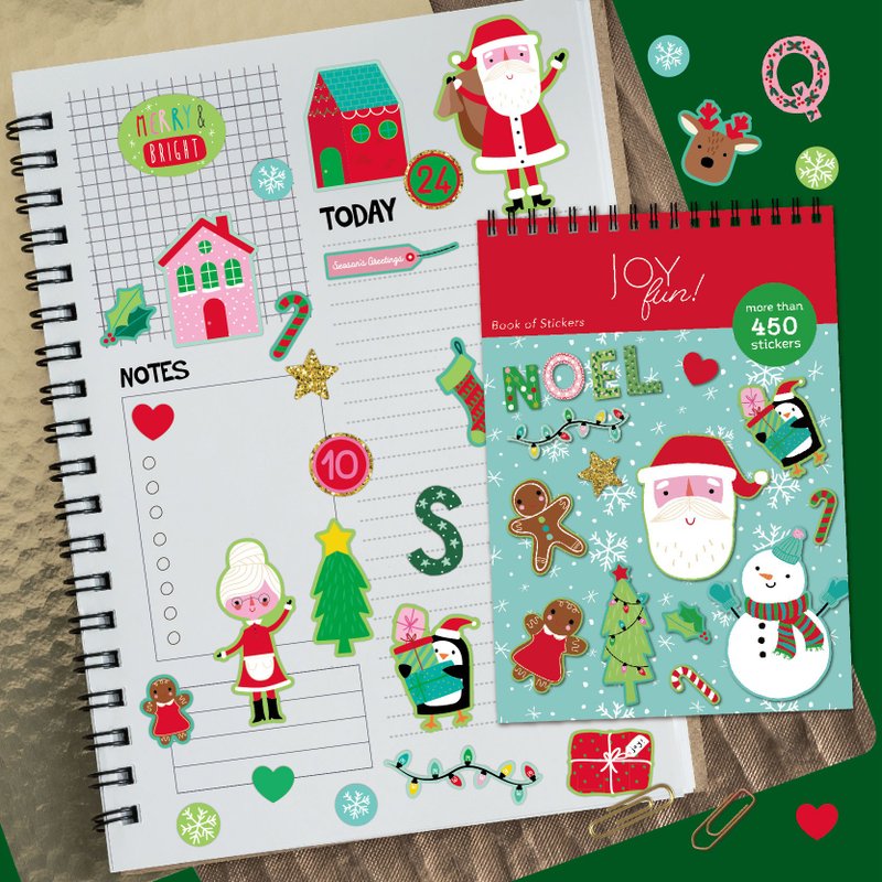 Christmas sticker book (28 sheets) - สติกเกอร์ - กระดาษ หลากหลายสี