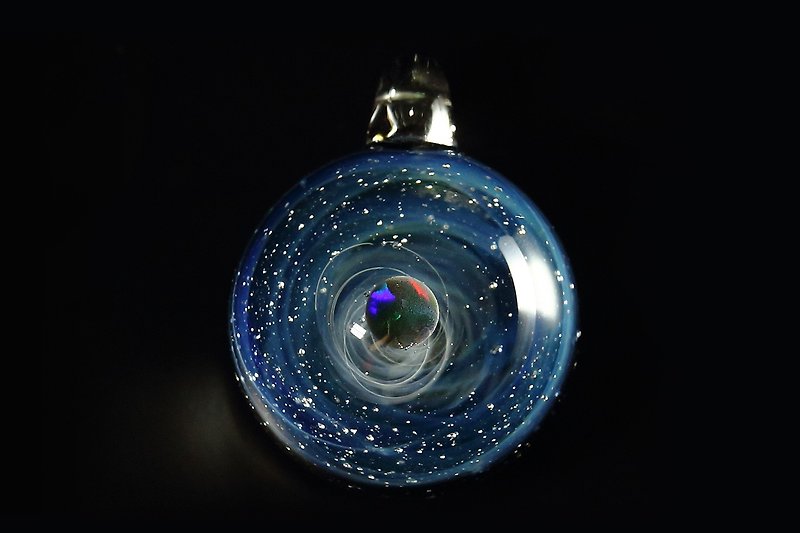 Spiral Universe Universe glass ball no.64 - สร้อยติดคอ - แก้ว สีน้ำเงิน