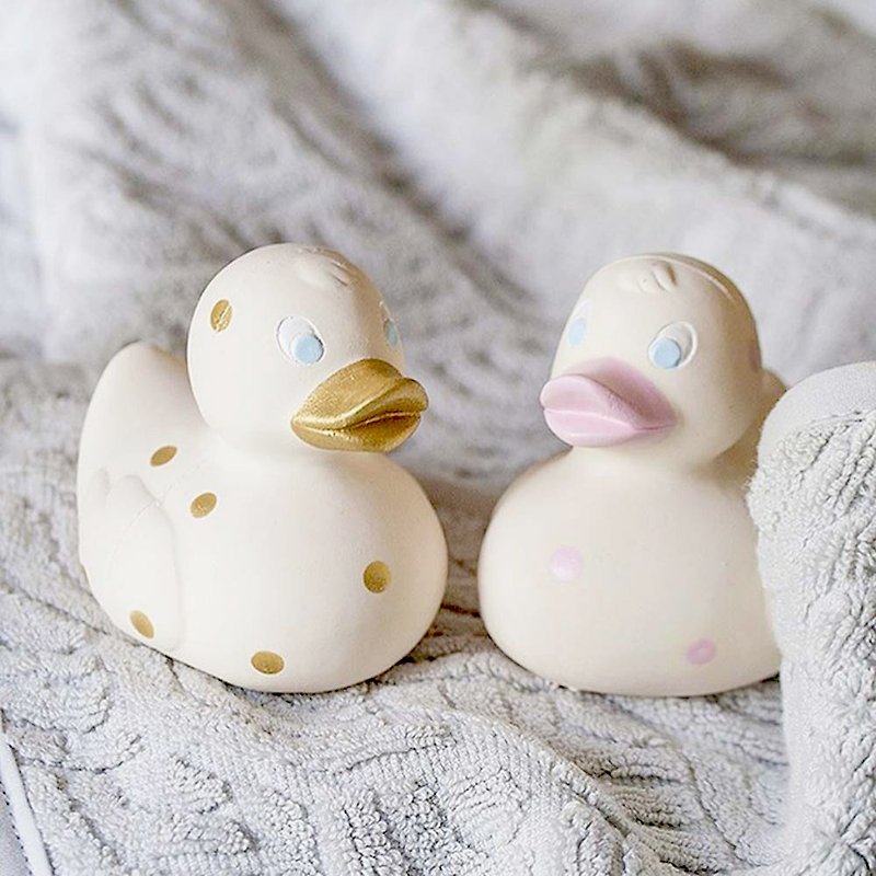 スペイン Oli & Carol Dot Dot Mini Duck-ピンクフィクサー/お風呂のおもちゃ - 知育玩具・ぬいぐるみ - ゴム ピンク