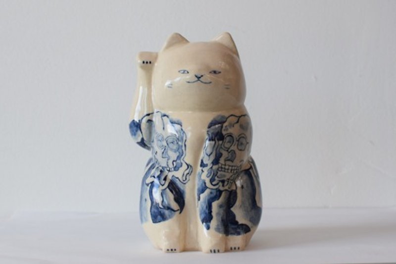 Lucky cat Enma - Items for Display - Pottery 
