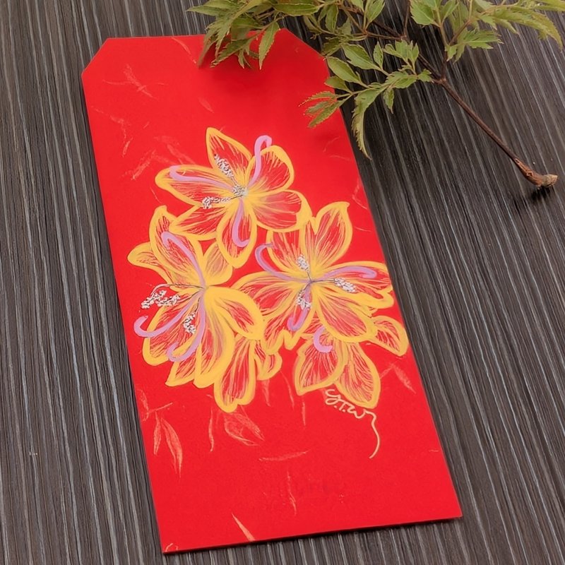 通用型紅包袋 / 卡夫百合夜鳩尾插圖 / 親筆手繪 - 紅包袋/春聯 - 紙 