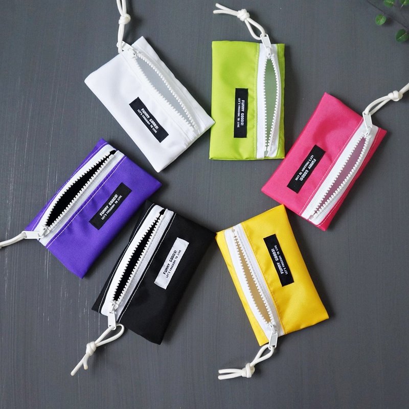 Waterproof water repellent nylon coin pouch - กระเป๋าเครื่องสำอาง - วัสดุกันนำ้ หลากหลายสี