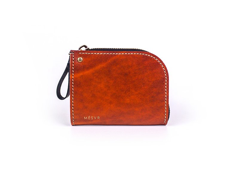 [Masure] | Zipper Wallet | Coin Purse Pouch - Wallets - Genuine Leather Brown