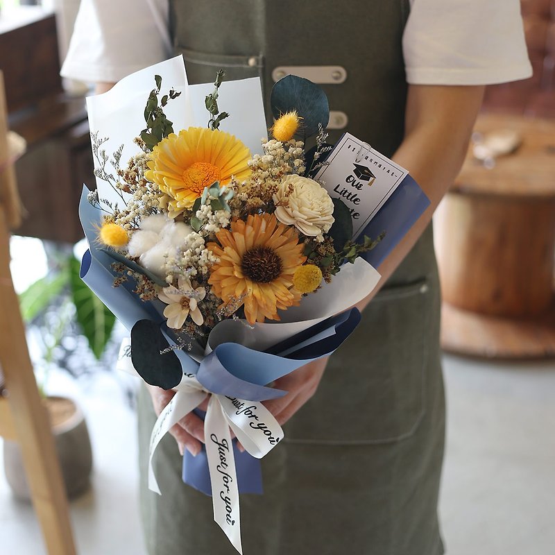 [Graduation Bouquet] G48 led light bouquet dry flower sunflower bouquet teacher bouquet graduation ceremony - ช่อดอกไม้แห้ง - พืช/ดอกไม้ 