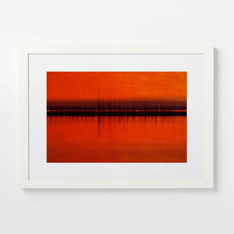 Customized sound wave art decoration painting abstract painting sound scenery - โปสเตอร์ - กระดาษ สีแดง