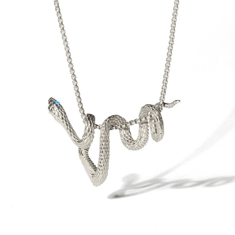 Korean HOT_Petite Snake Necklace – INFINITE's Jang Dong-woo - 項鍊 - 其他金屬 銀色
